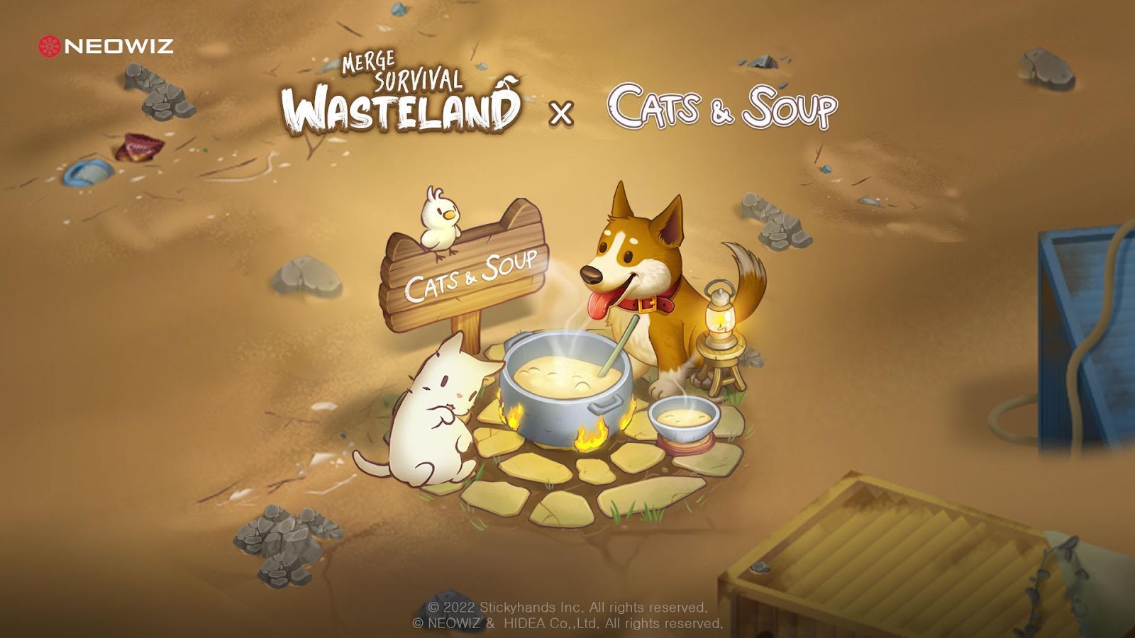 NEOWIZ Unveils Merge Survival: Wasteland Collaboration Update with Cats & Soup