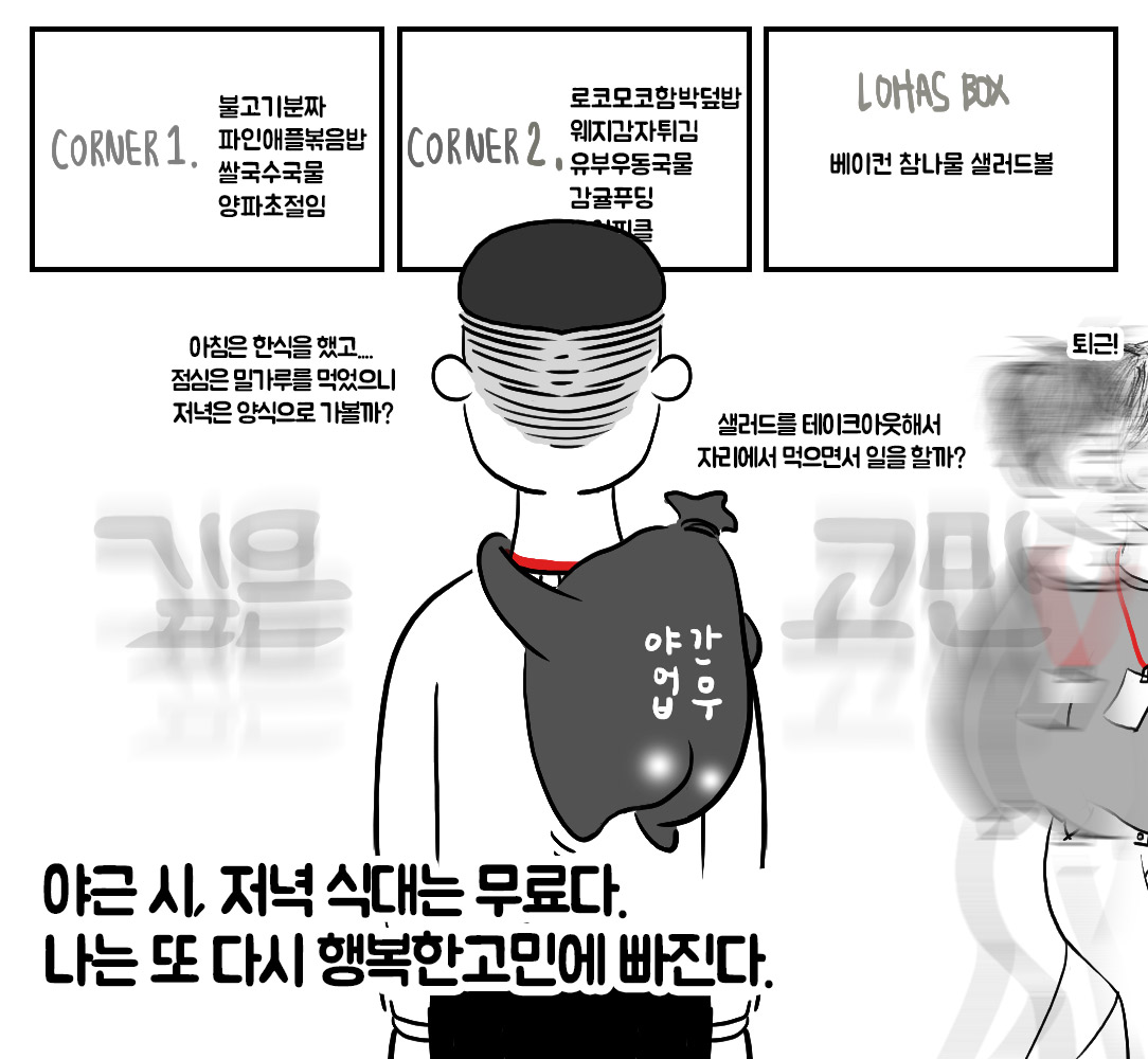 네오위즈 회사툰, <1화: 고독한 미식가사원>